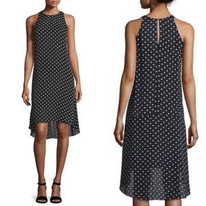 Theory Adlerdale Haze Dot High-Low Dress